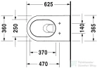 Duravit Darling New mélyöblítésű, hosszított függesztett wc 62 cm 2544090000 ( 254409 )