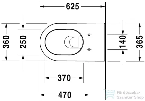 Duravit Darling New mélyöblítésű, hosszított függesztett wc 62 cm 2544090000 ( 254409 )