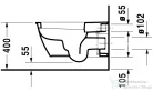 Duravit Darling New mélyöblítésű, hosszított függesztett wc 62 cm 2544090000 ( 254409 )