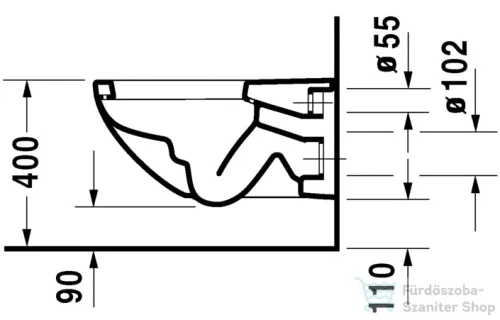 Duravit Architec fali wc 2546090064 ( 254609 )