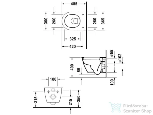 Duravit Darling New compact fali wc 2549090000 ( 254909 )