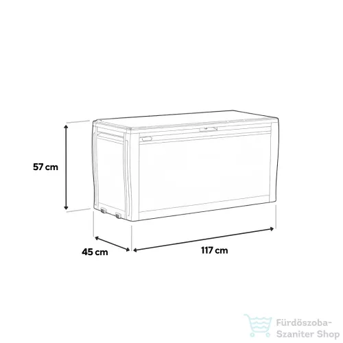 Curver Comfy műanyag kerti láda 270 L grafit 255167