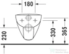 Duravit D-Code Rimless perem nélküli fali WC csésze 25700900002 ( 257009 )