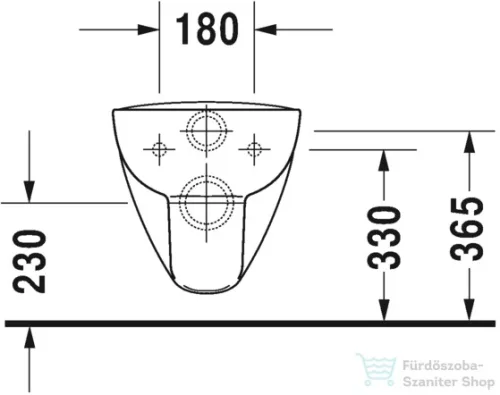 Duravit D-Code Rimless perem nélküli fali WC csésze 25700900002 ( 257009 )
