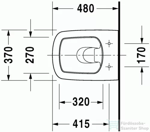 Duravit Durastyle compact Rimless fali wc, 48x37 cm 2571090000 ( 257109 )