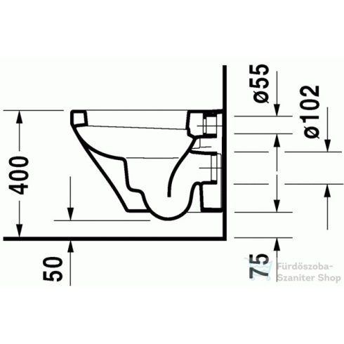 Duravit Durastyle compact Rimless fali wc HygieneGlaze felülettel 2571092000 ( 257109 )