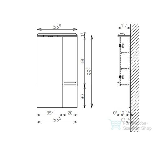 TBoss Trend 55 tükrös szekrény 25723012000147030