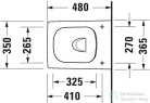 Duravit Viu öblítőperem nélküli compact Rimless fali wc 2573090000 ( 257309 )