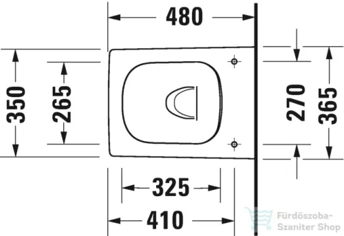 Duravit Viu öblítőperem nélküli compact Rimless fali wc 2573090000 ( 257309 )