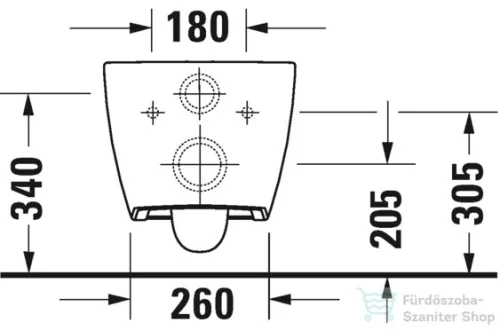 Duravit Viu öblítőperem nélküli compact Rimless fali wc 2573090000 ( 257309 )