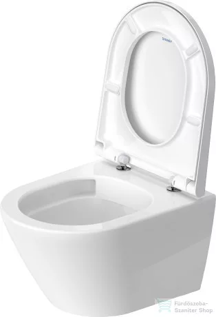 Duravit D-NEO Compact perem nélküli függesztett wc ülőke nélkül,HygieneGlaze felülettel, fehér 2588092000