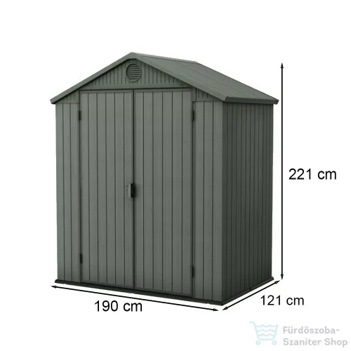 Curver Darwin 6x4 műanyag kerti ház zöld 259001