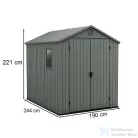 Curver Darwin 6x8 műanyag kerti ház zöld 259003