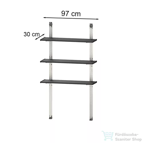 Curver Shelving Kit fém állvány 3 polcos 100 cm 259039