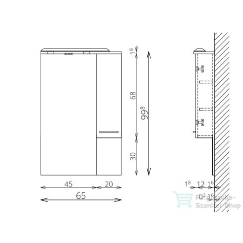 TBoss Trend 65 tükrös szekrény 25923012000147030