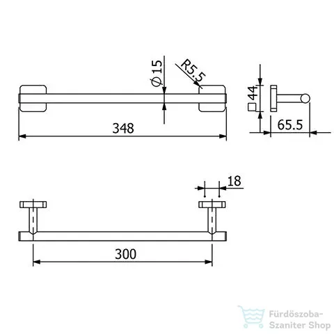 Kludi VELA S 30 cm-es törölközőtartó, króm  2596205