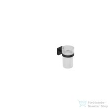   Kludi VELA S fali pohártartó üveg pohárral, matt fekete 2597539