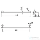 Kludi VELA S 60 cm-es törölközőtartó, matt fehér 2597953