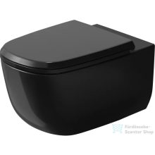   Duravit AURENA perem nélküli fali WC ülőke nélkül, HygieneFlush öblítéssel, fényes fekete 259809AB00