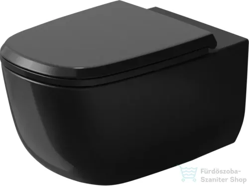 Duravit AURENA perem nélküli fali WC ülőke nélkül, HygieneFlush öblítéssel, fényes fekete 259809AB00