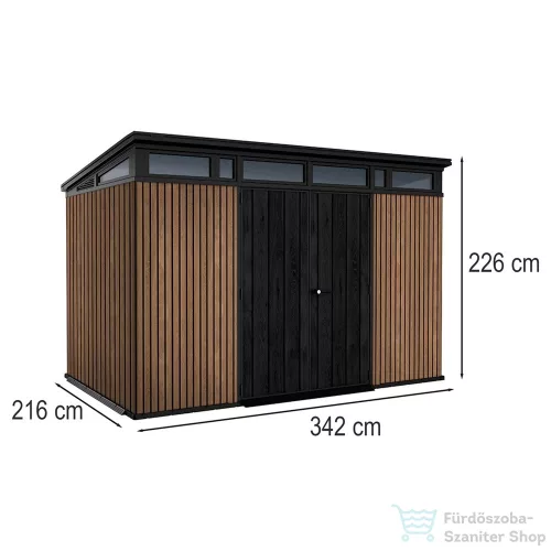 Curver Signature PENT 11x7 műanyag kerti ház velencei barna 259825