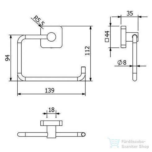 Kludi VELA S toalettpapír tartó, szálcsiszolt fegyvermetál 25982N2