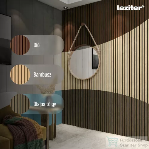 Leziter Akusztikus falpanel dió hatású 260x60x1,8 cm 260060-Walnut