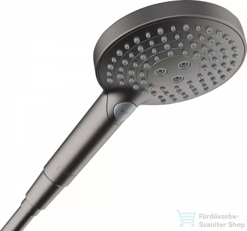 Hansgrohe RAINDANCE S 120 Powderrain kézizuhany, 3 Jet, szálcsiszolt fekete/króm 26014340