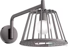 Hansgrohe AXOR LAMPSHOWER NENDO fali fejzuhany zuhanykarral, alaptest nélkül, polírozott fekete króm 26031330