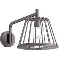   Hansgrohe AXOR LAMPSHOWER NENDO fali fejzuhany zuhanykarral, alaptest nélkül, polírozott fekete króm 26031330