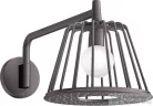 Hansgrohe AXOR LAMPSHOWER NENDO fali fejzuhany zuhanykarral, alaptest nélkül, szálcsiszolt fekete króm 26031340