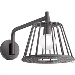   Hansgrohe AXOR LAMPSHOWER NENDO fali fejzuhany zuhanykarral, alaptest nélkül, szálcsiszolt fekete króm 26031340