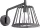 Hansgrohe AXOR LAMPSHOWER NENDO fali fejzuhany zuhanykarral, alaptest nélkül, szálcsiszolt fekete króm 26031340