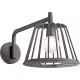 Hansgrohe AXOR LAMPSHOWER NENDO fali fejzuhany zuhanykarral, alaptest nélkül, szálcsiszolt fekete króm 26031340