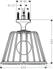Hansgrohe AXOR LAMPSHOWER NENDO 27,5 cm-es kerek, mennyezeti fejzuhany, szálcsiszolt arany hatású 26032250