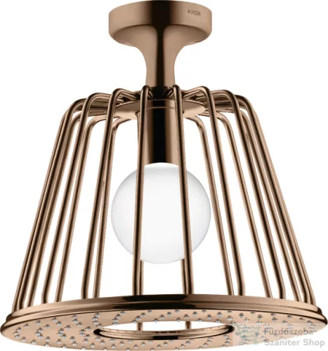 Hansgrohe AXOR LAMPSHOWER NENDO 27,5 cm-es kerek, mennyezeti fejzuhany, polírozott vörös arany hatású 26032300