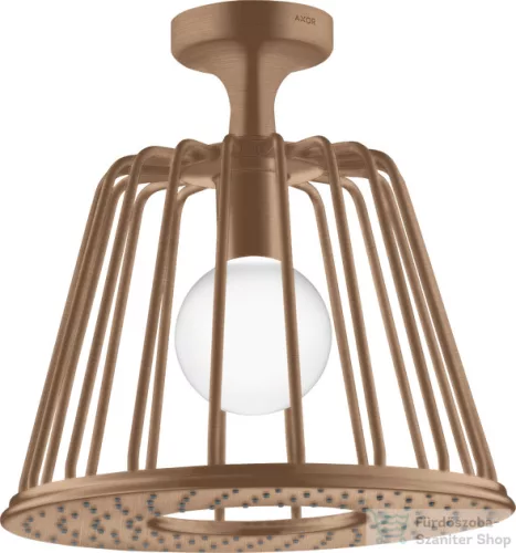 Hansgrohe AXOR LAMPSHOWER NENDO 27,5 cm-es kerek, mennyezeti fejzuhany, szálcsiszolt vörös arany hatású 26032310