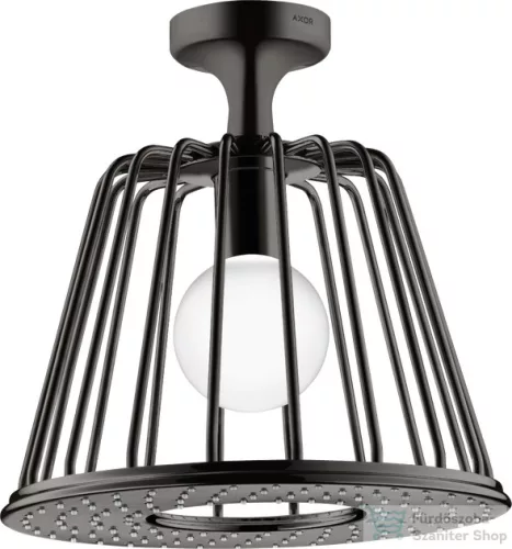 Hansgrohe AXOR LAMPSHOWER NENDO 27,5 cm-es kerek, mennyezeti fejzuhany, polírozott fekete króm 26032330