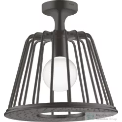   Hansgrohe AXOR LAMPSHOWER NENDO 27,5 cm-es kerek, mennyezeti fejzuhany, szálcsiszolt fekete króm 26032340