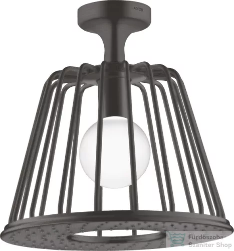 Hansgrohe AXOR LAMPSHOWER NENDO 27,5 cm-es kerek, mennyezeti fejzuhany, szálcsiszolt fekete króm 26032340