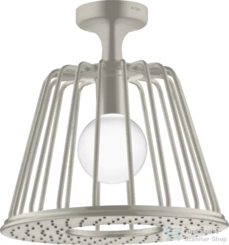 Hansgrohe AXOR LAMPSHOWER NENDO 27,5 cm-es kerek, mennyezeti fejzuhany, rozsdamentes acél hatású 26032800