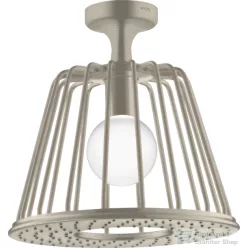   Hansgrohe AXOR LAMPSHOWER NENDO 27,5 cm-es kerek, mennyezeti fejzuhany, szálcsiszolt nikkel 26032820