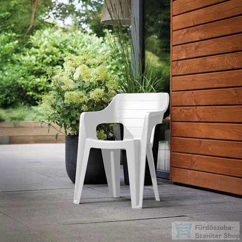 Curver Bilbao Iowback műanyag kartámaszos kerti szék fehér 260563