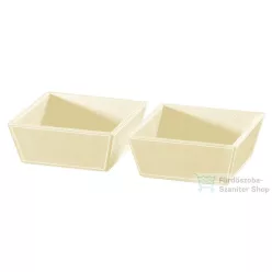   Sapho ECO PELLE piperekosár 19,6x19,6x8 cm, Krémszín, 2 db 2605CR