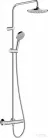 Hansgrohe Vernis Blend Showerpipe 200 termosztátos zuhanyrendszer,1 jet, EcoSmart, króm 26089000