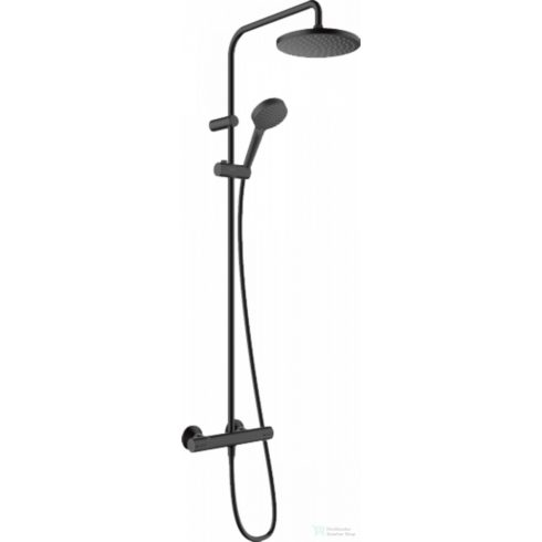 Hansgrohe Vernis Blend Showerpipe 200 termosztátos zuhanyrendszer,1 jet, EcoSmart, matt fekete 26089670