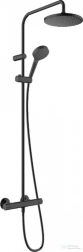 Hansgrohe Vernis Blend Showerpipe 200 termosztátos zuhanyrendszer,1 jet, EcoSmart, matt fekete 26089670