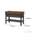 Curver Deco elevated műanyag kerti virágláda alsó polccal 110L dió 261042