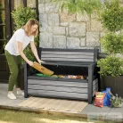 Curver Decocoat műanyag kerti pad/tároló 227 L viharszürke 261848
