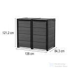 Curver Hide away kültéri szemetes tároló 240 l  szürke 261887